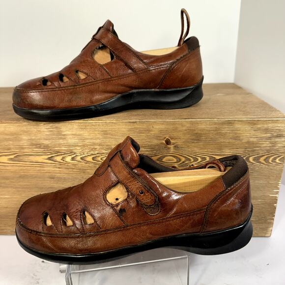 Retro Fisherman Comfort Shoes Womens SZ 8.5W Black Chunky Minimalist Cottagecore - Picture 2 of 14